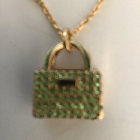 Kate Spade New Lime and Gold Purse Earrings - Picture 2 of 4